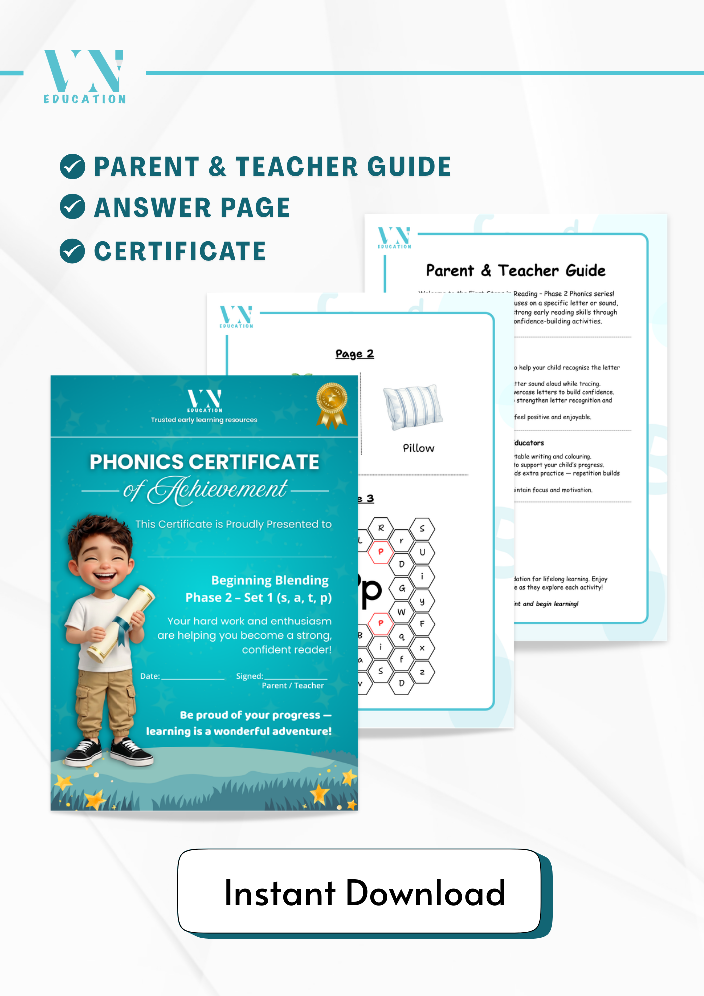 Phase 2 Phonics Mini Bundle — Letters S A P T