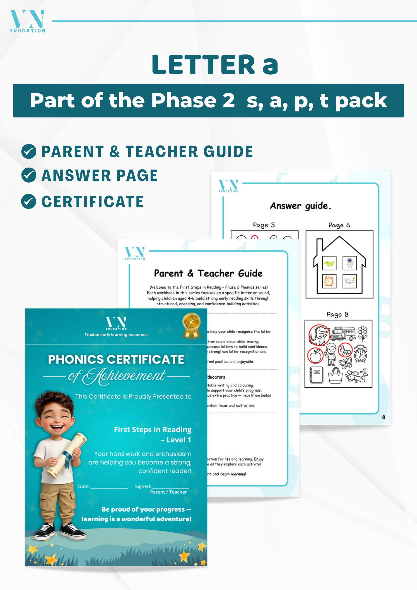 Letter a Phonics Workbook | Phase 2 SATP Set