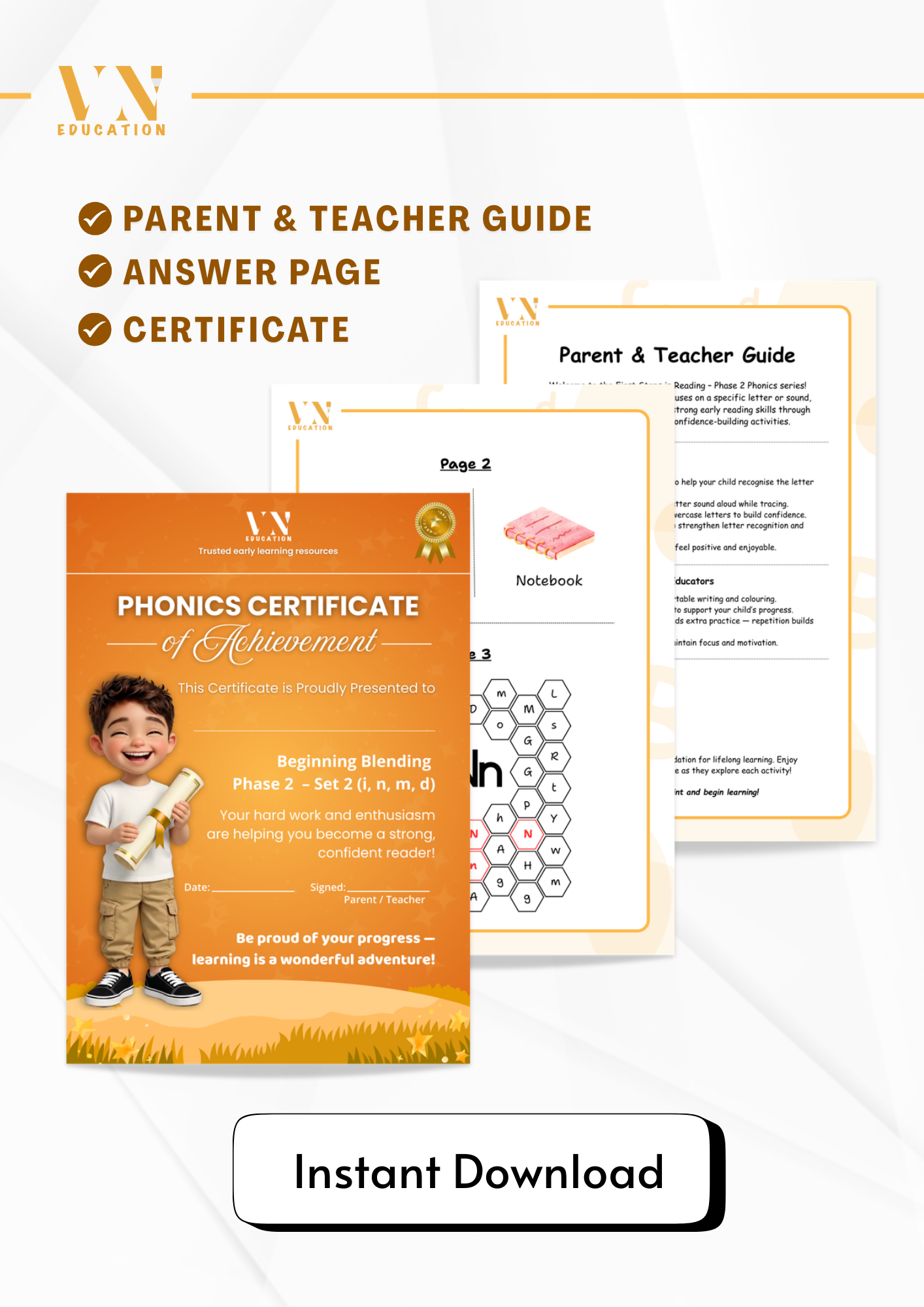 Letter n Phonics Worksheets | Beginning Blending Activities