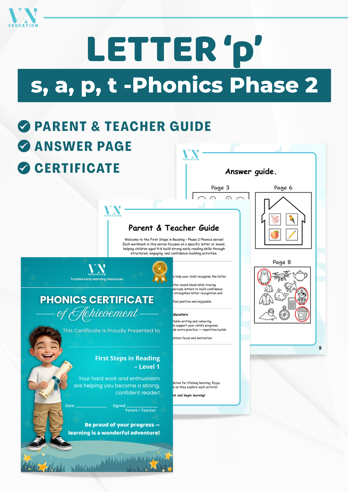 Letter p Phonics Workbook | Phase 2 SATP Set