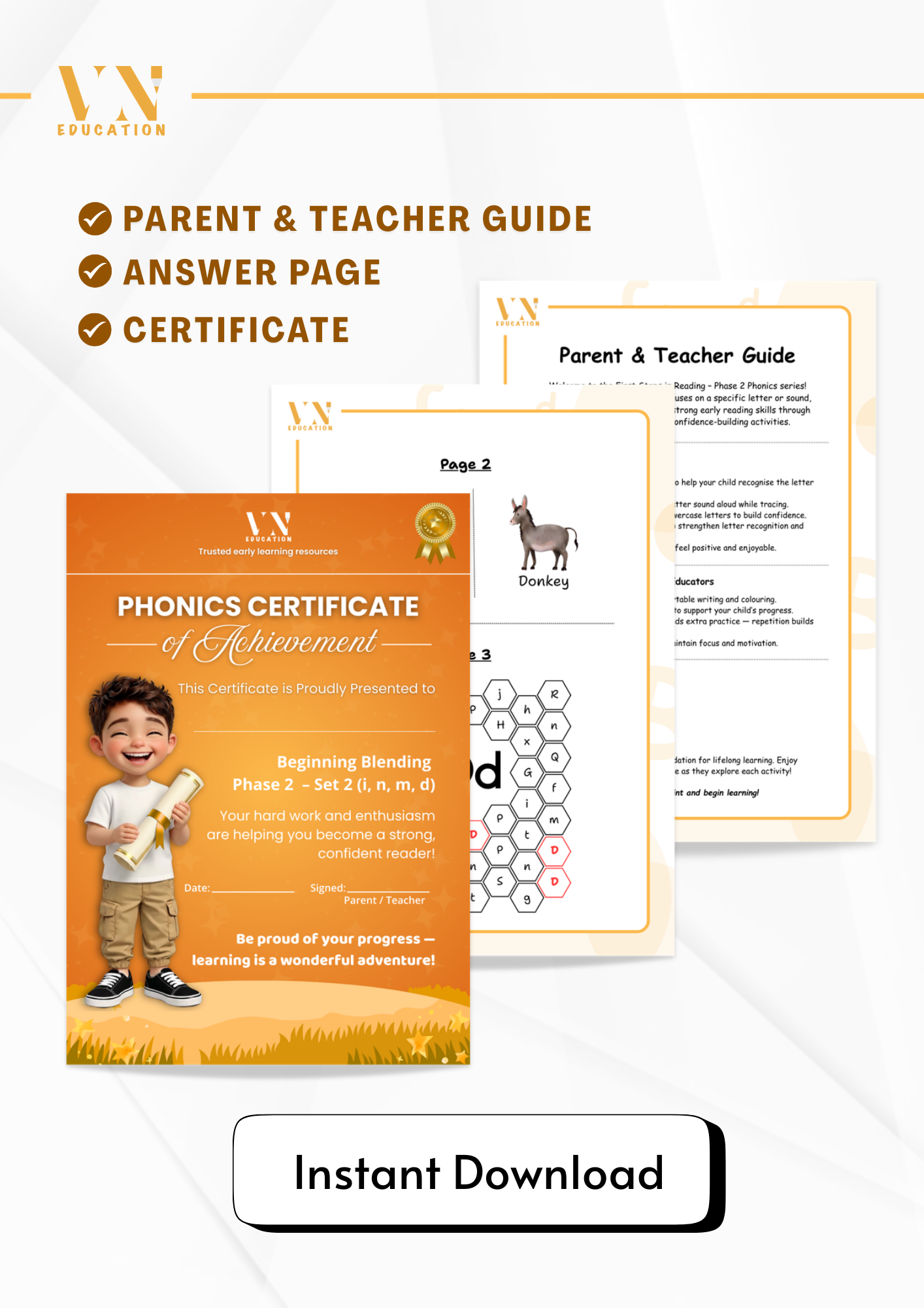 Letter d Phonics Worksheets | Beginning Blending Activities