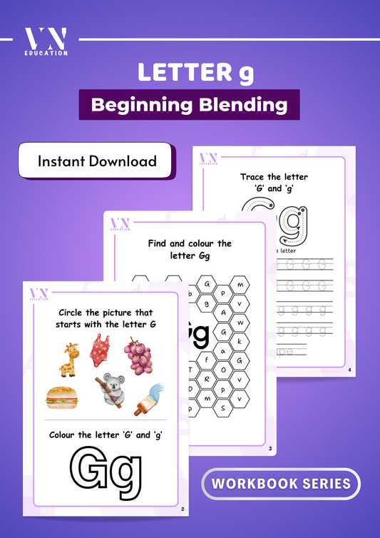 Letter g Phonics Worksheets | Beginning Blending Activities