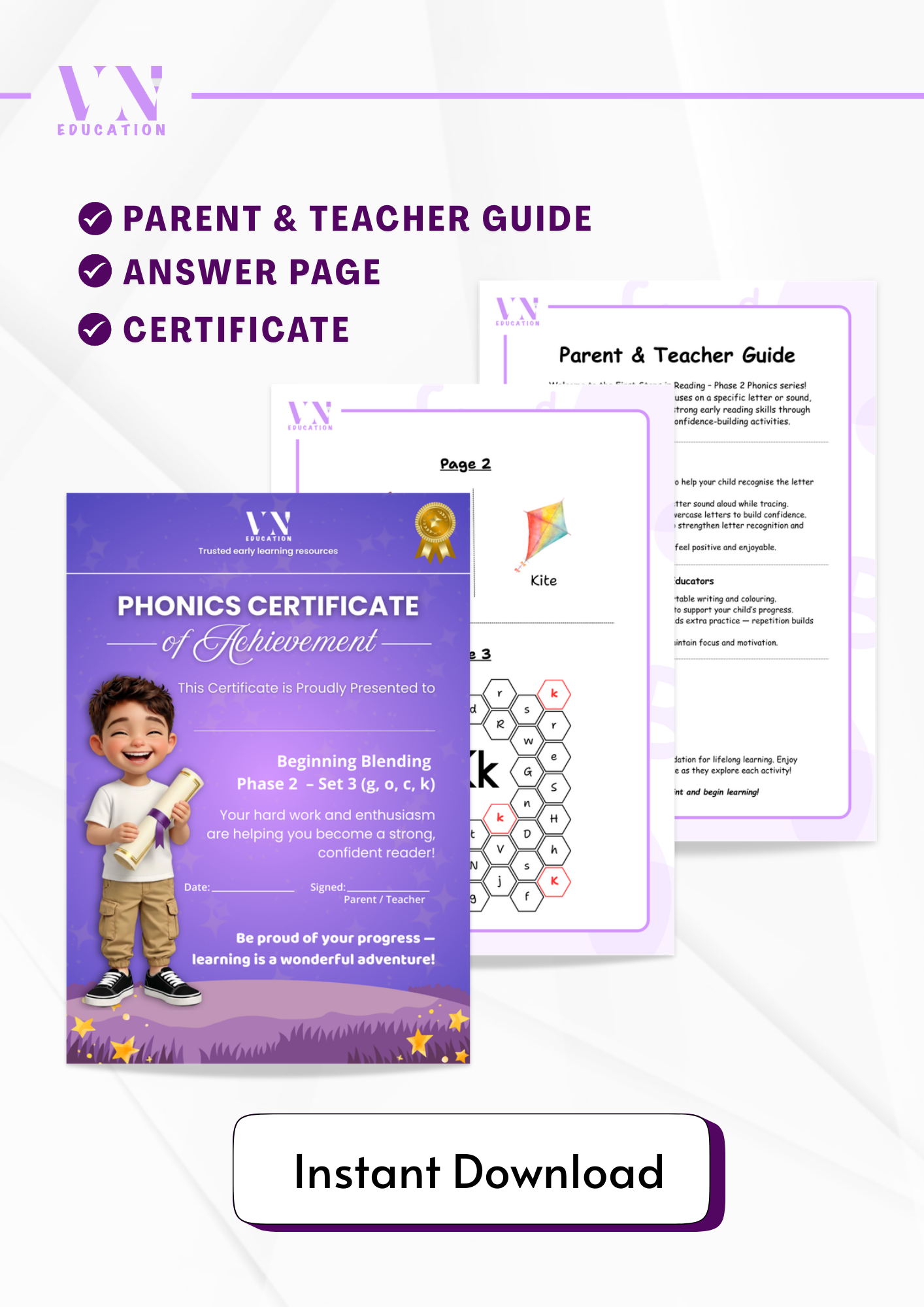 Letter k Phonics Worksheets | Beginning Blending Activities