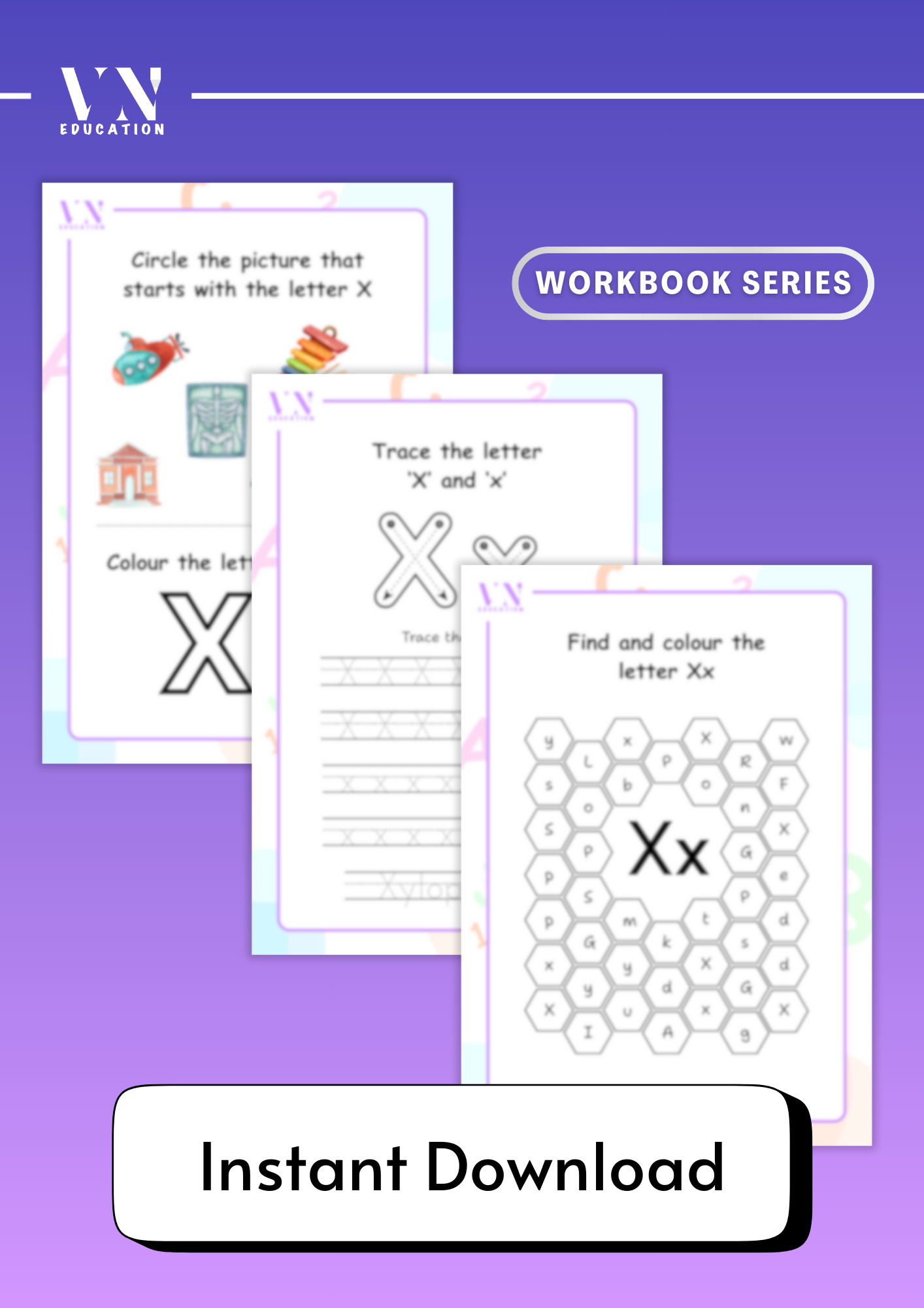 Letter X - 3 Page Worksheets