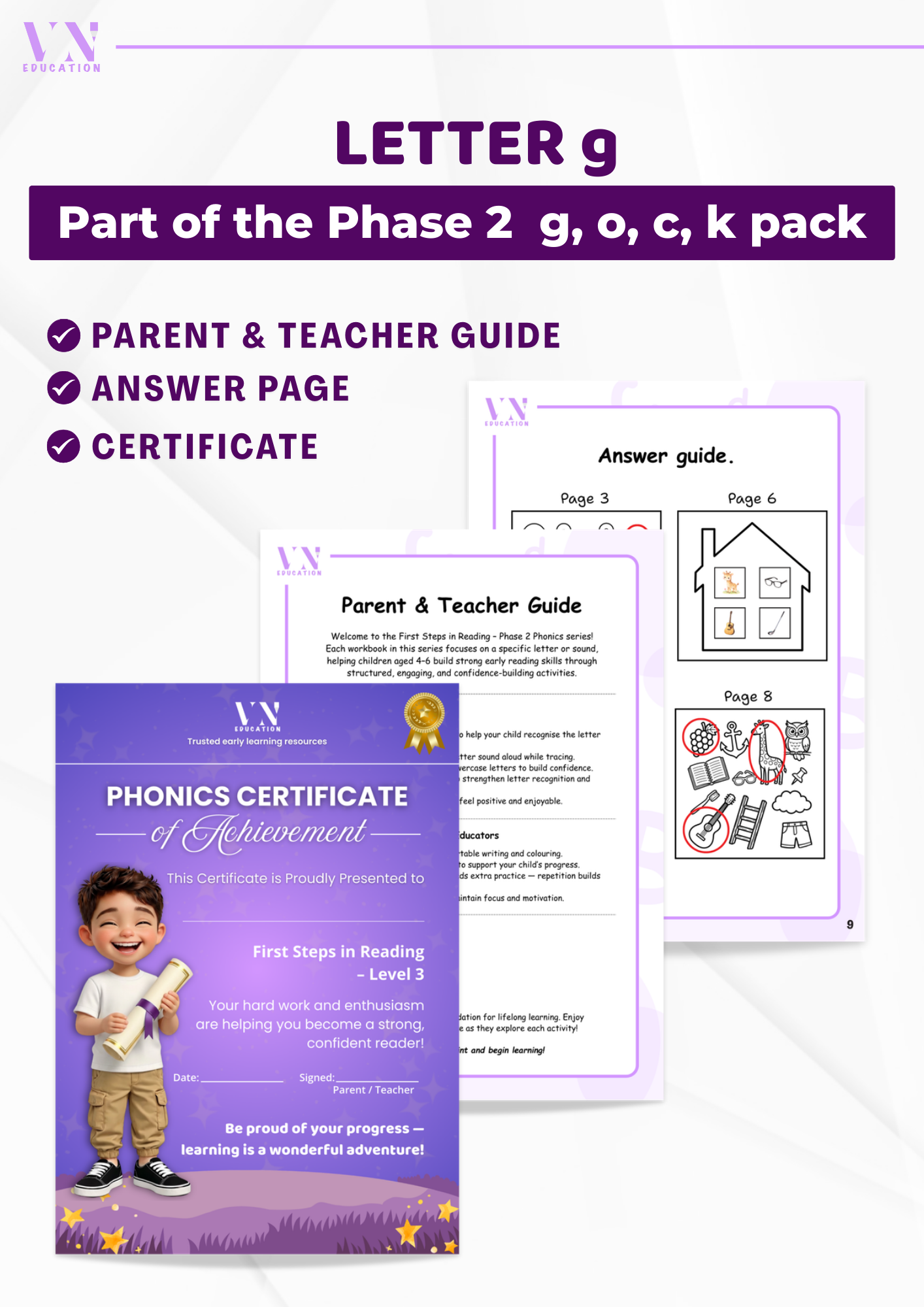 Letter g Phonics Workbook | Phase 2 SATP Set