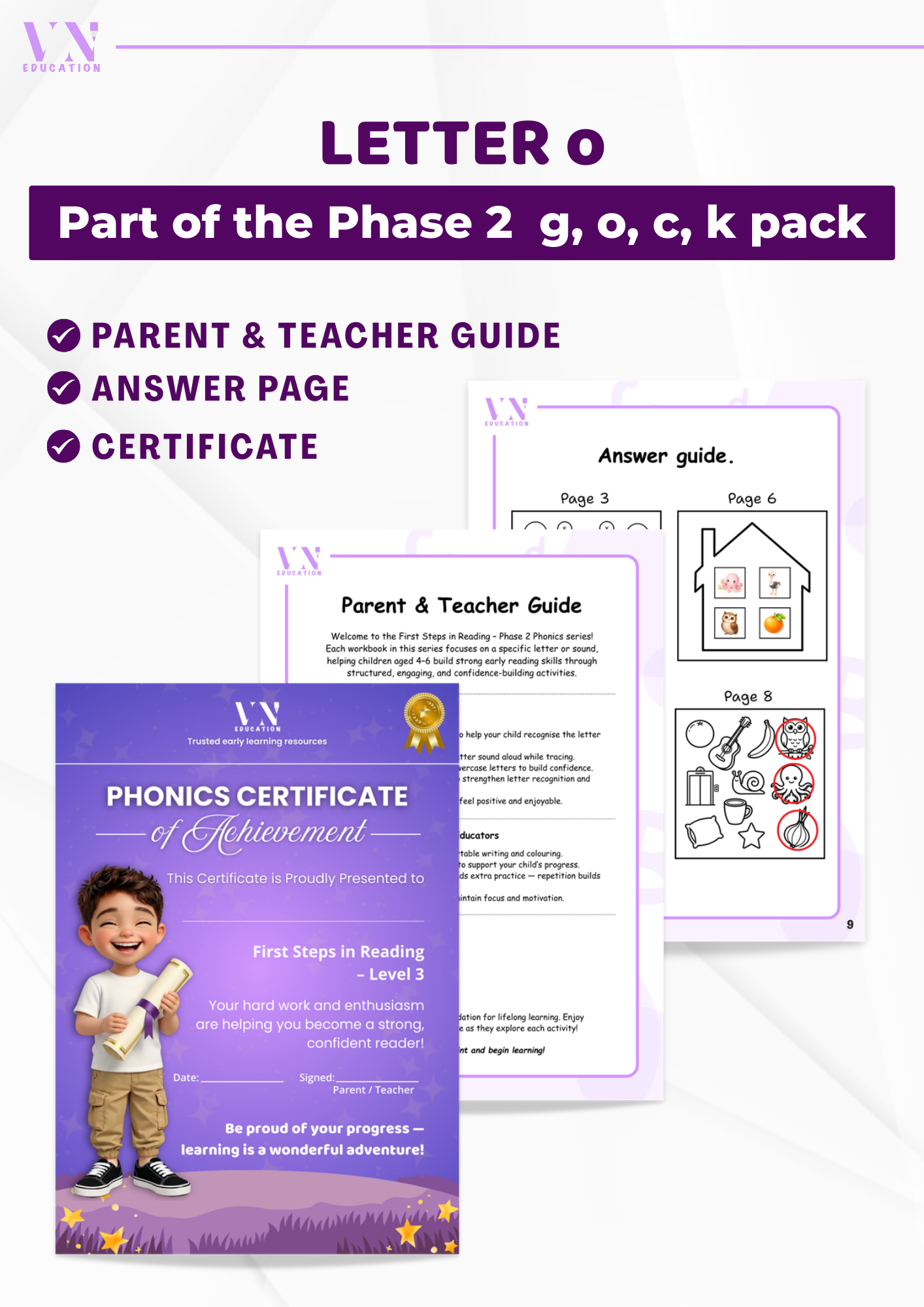 Letter o Phonics Workbook | Phase 2 SATP Set