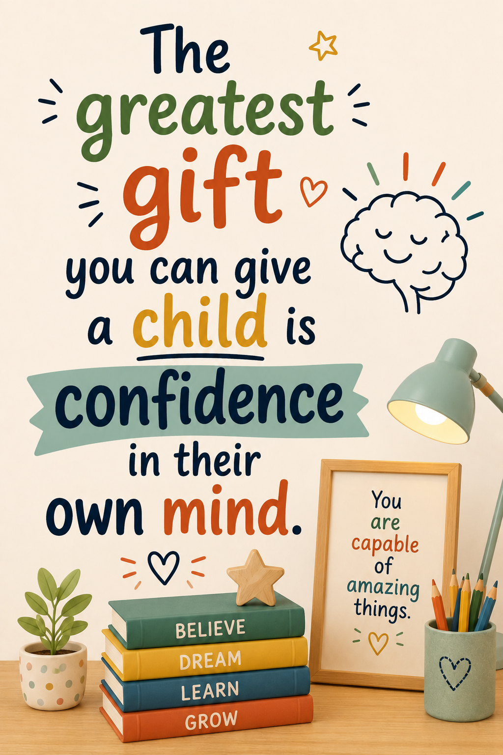 Confidence Poster for Kids | Inspirational Growth Mindset Printable