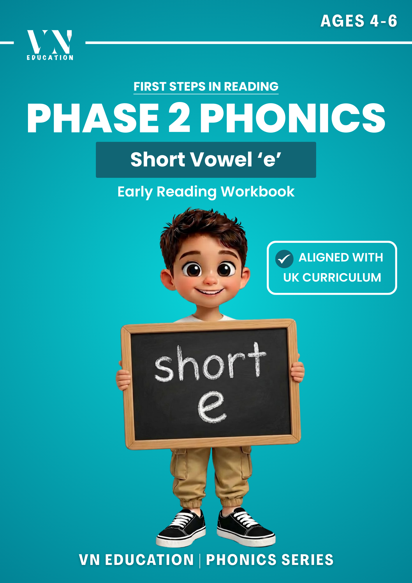 Short 'e' Phase 2 Phonics Workbook