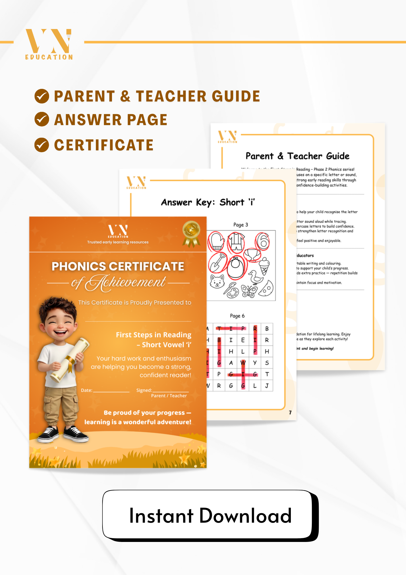 Short 'i' Phase 2 Phonics Workbook