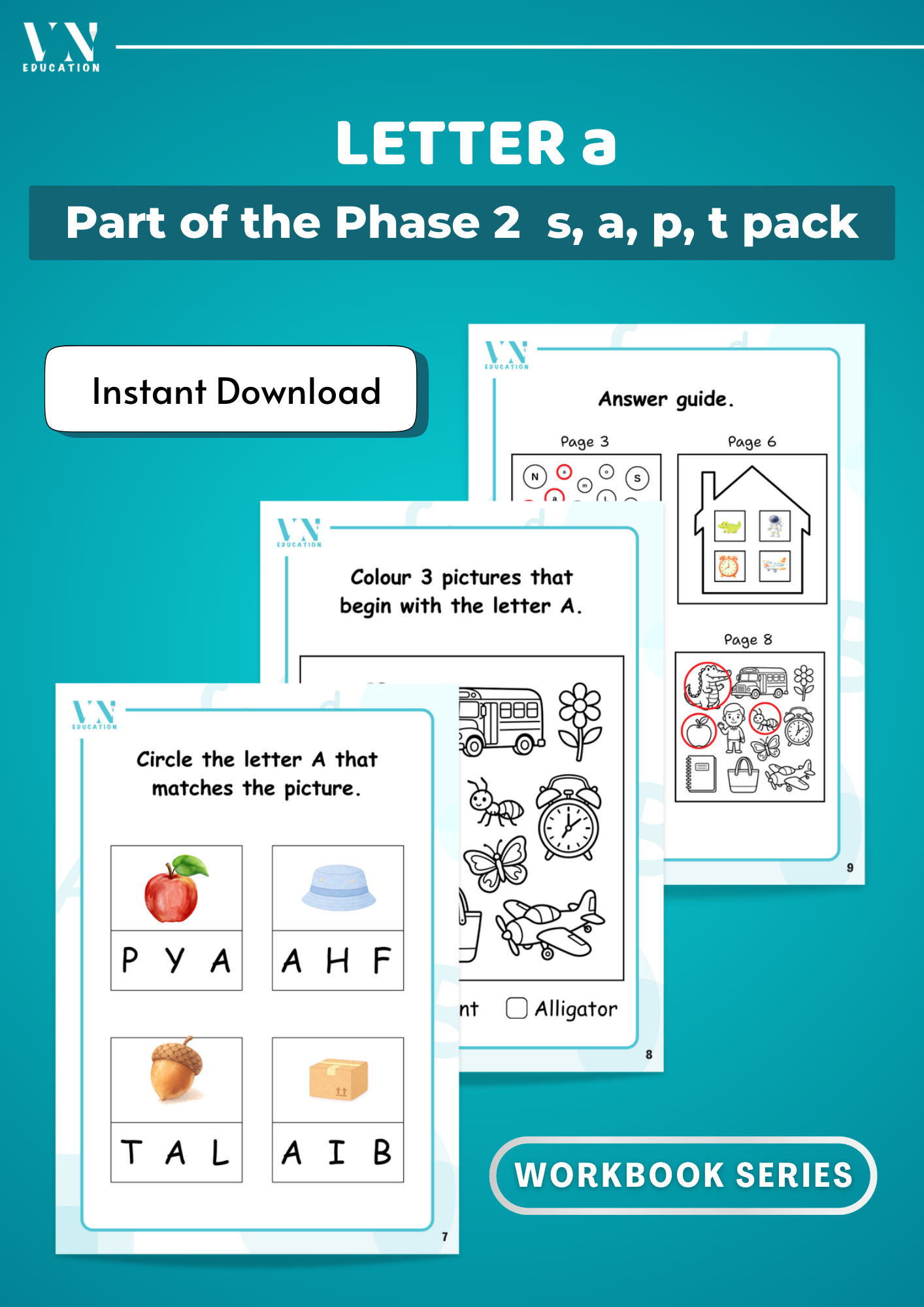 Letter a Phonics Workbook | Phase 2 SATP Set