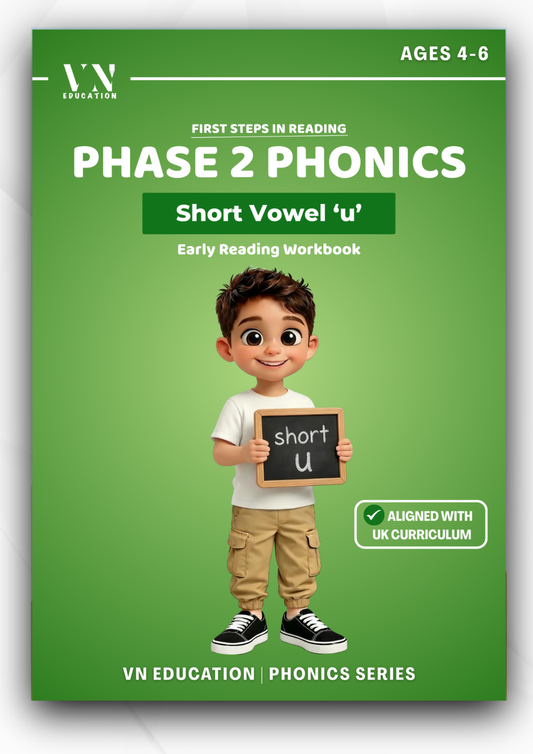Short 'u' Phase 2 Phonics Workbook