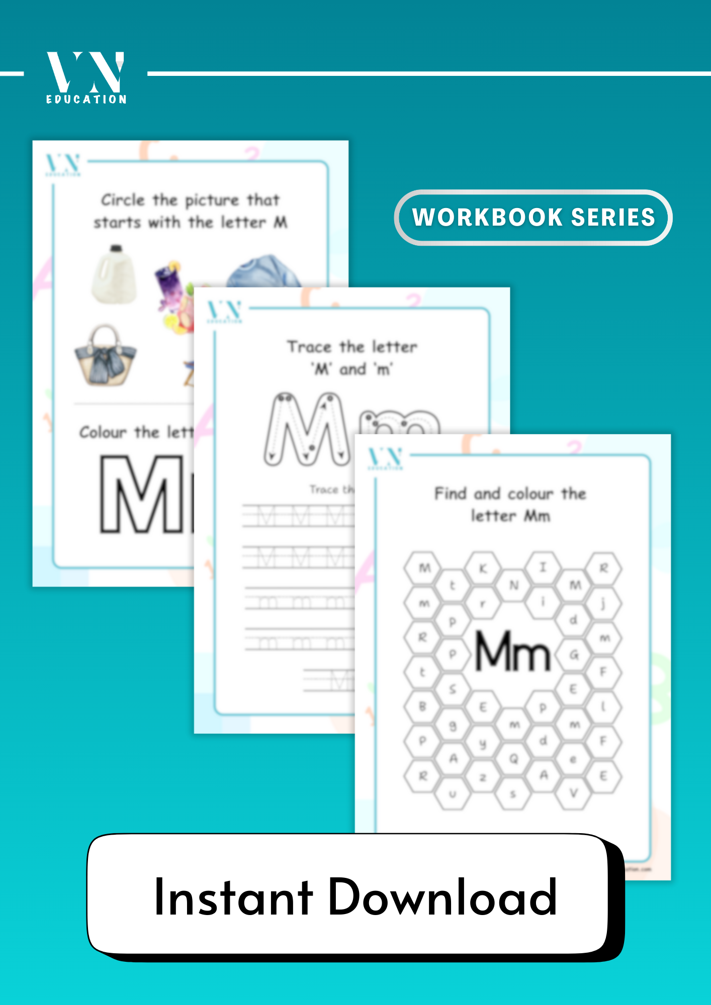 Letter M - 3 Page Worksheets