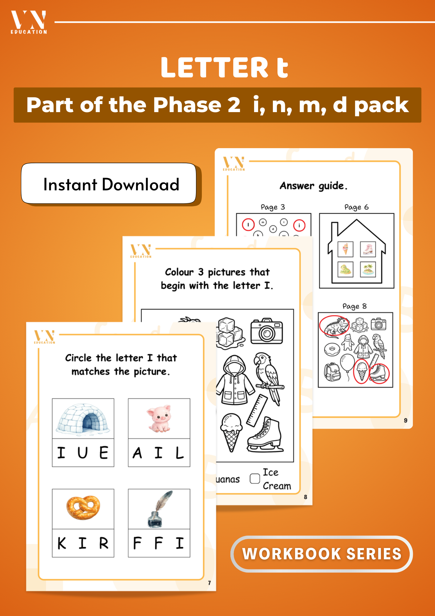 Letter i Phonics Workbook | Phase 2 INMD Set