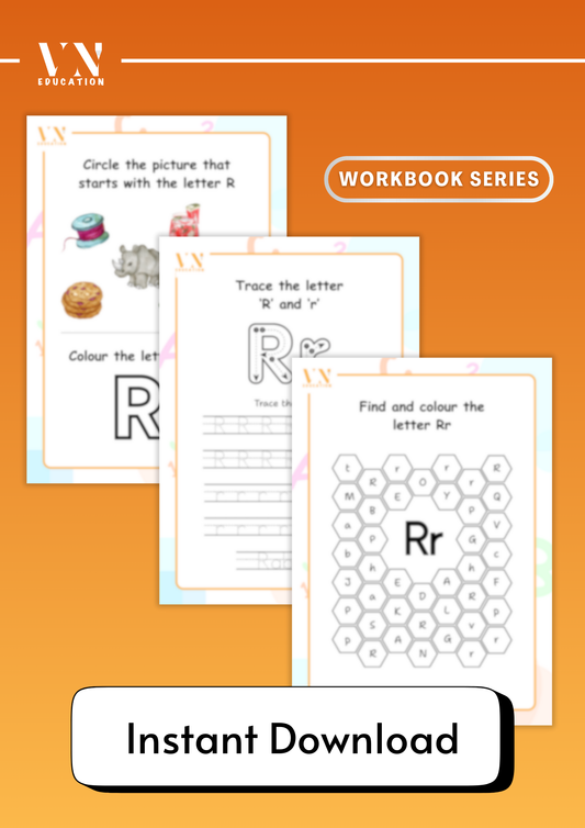 Letter R - 3 Page Worksheets