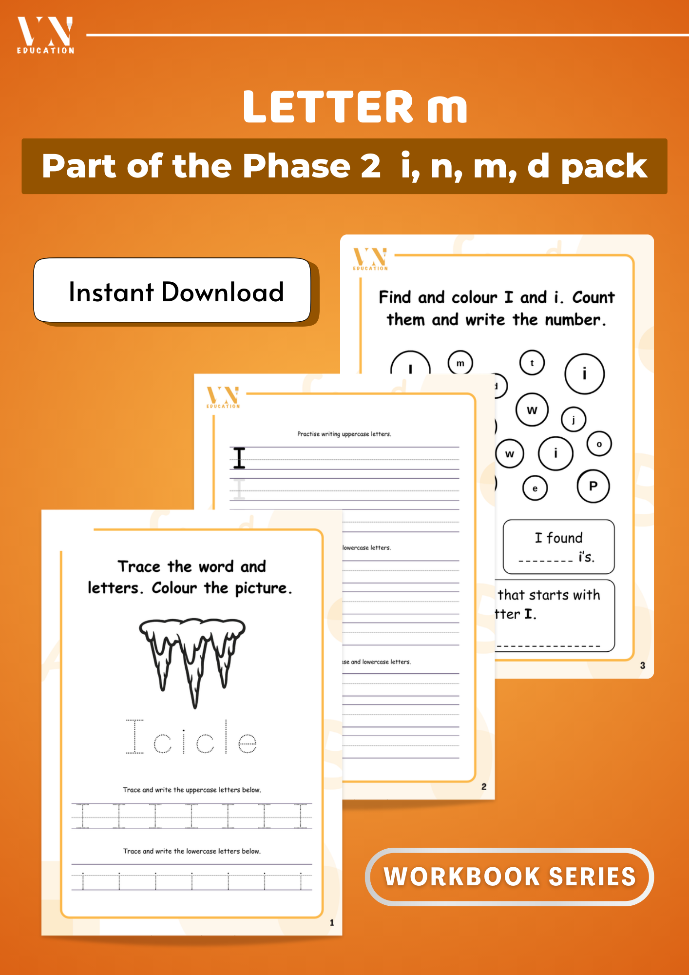 Letter m Phonics Workbook | Phase 2 INMD Set
