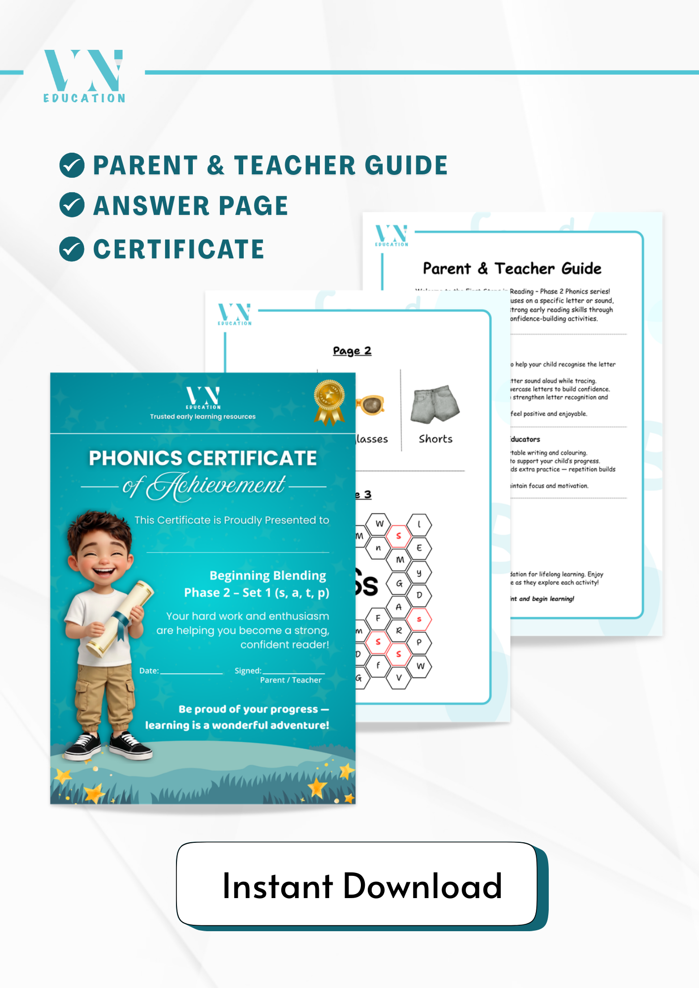 Letter s Phonics Worksheets | Beginning Blending Activities