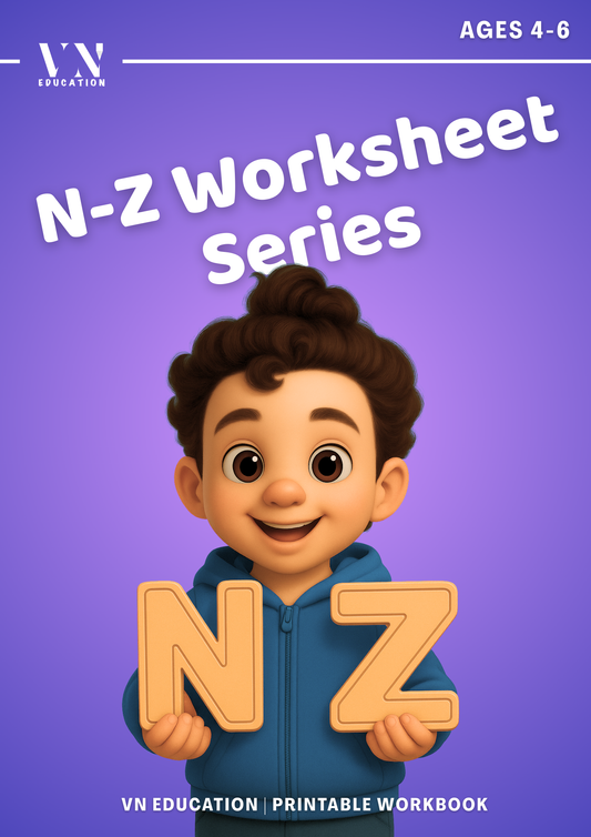N–Z Alphabet Worksheet Bundle