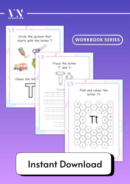 Letter T - 3 Page Worksheets