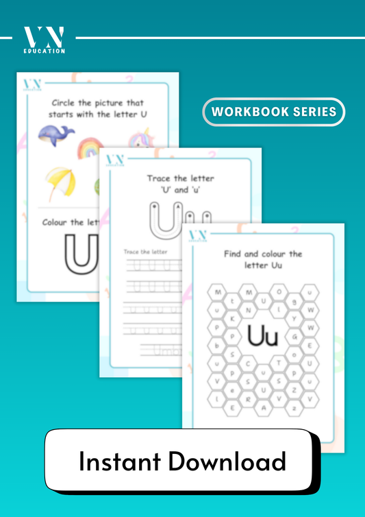 Letter U - 3 Page Worksheets
