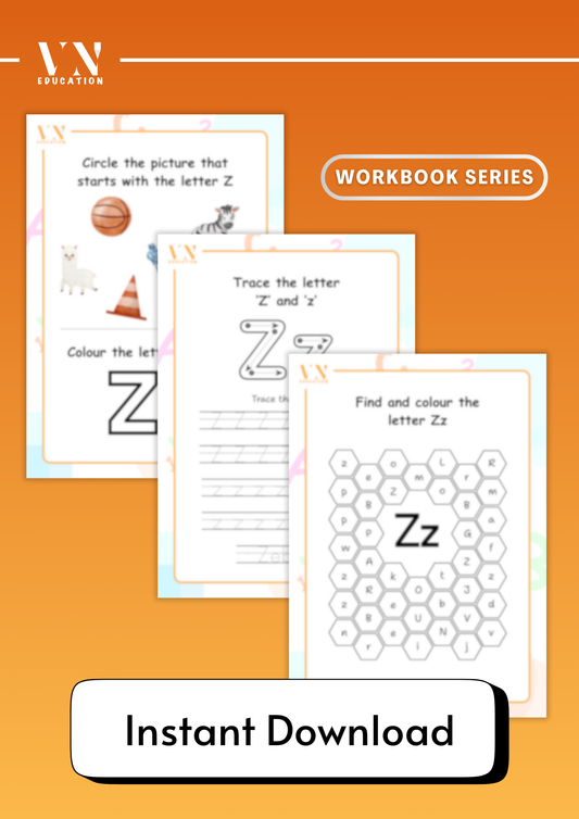 Letter Z - 3 Page Worksheets