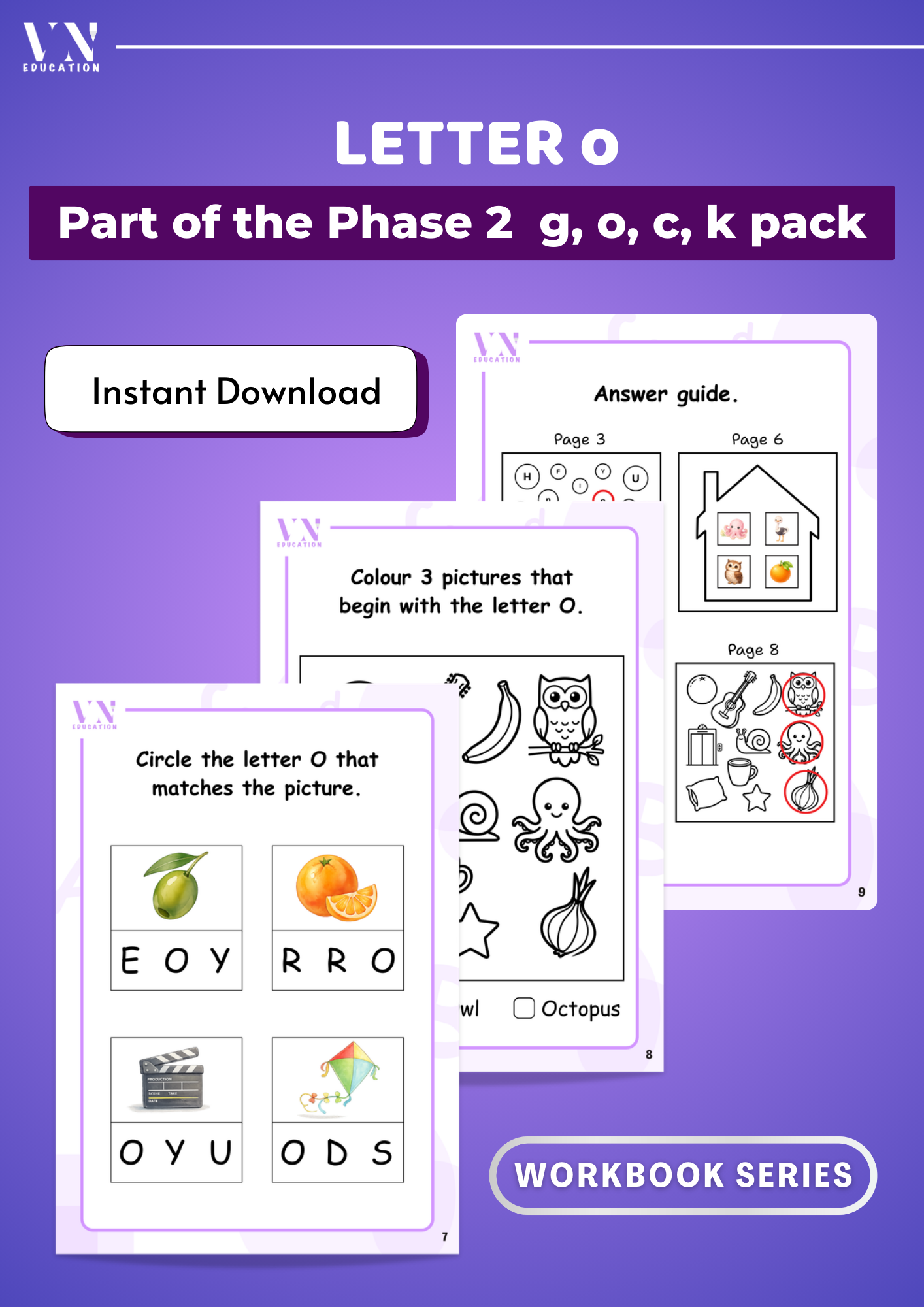 Letter o Phonics Workbook | Phase 2 SATP Set