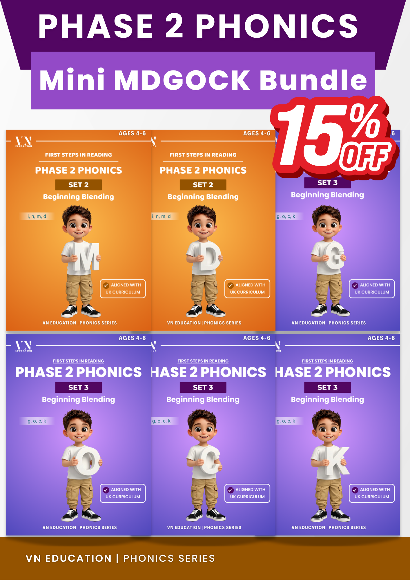 Mini Phase 2 Phonics Bundle — MDGOCK