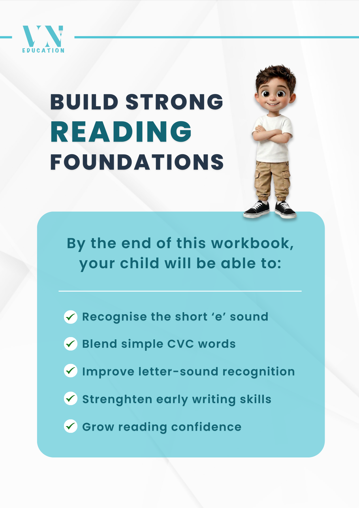 Short 'e' Phase 2 Phonics Workbook