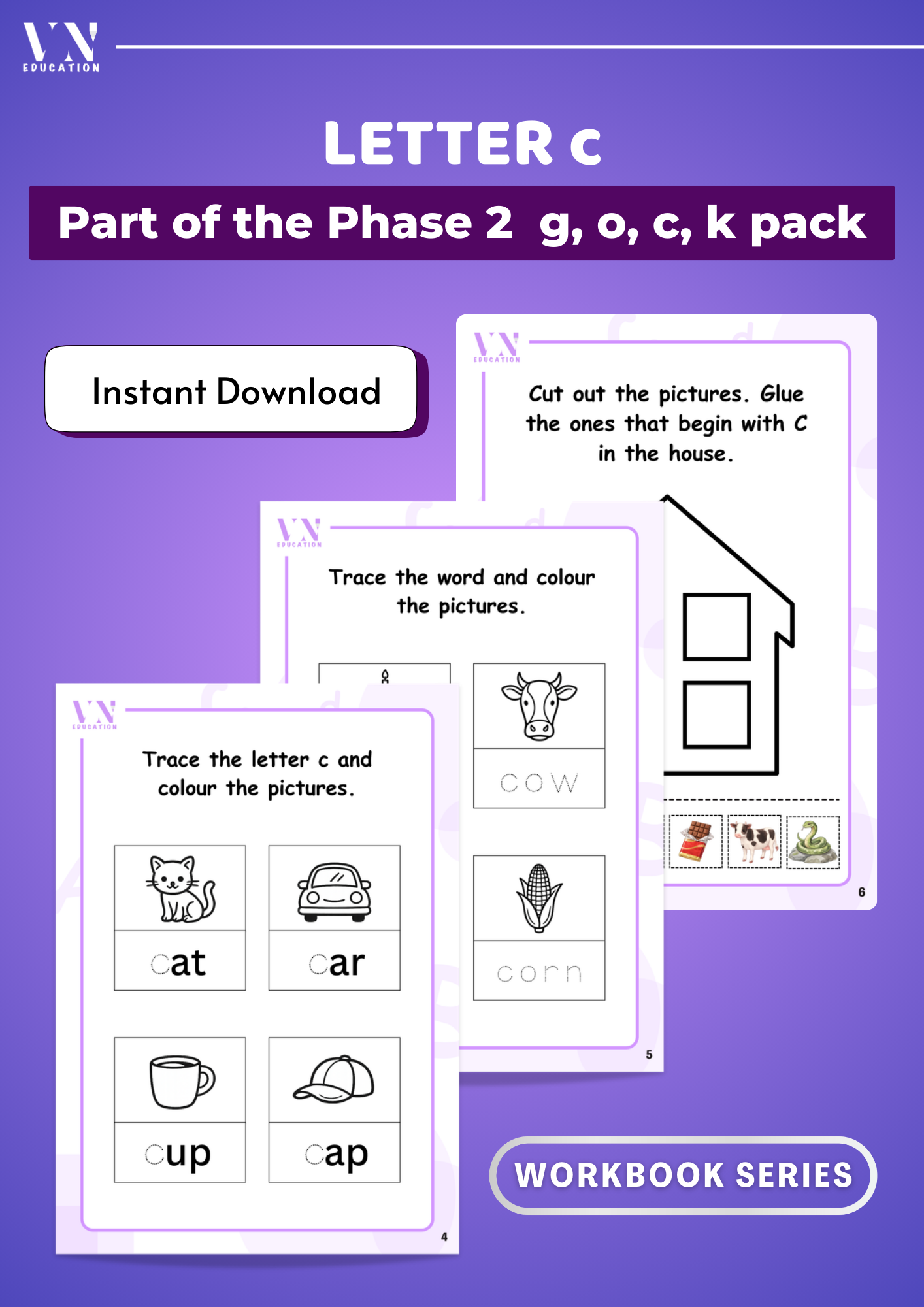 Letter c Phonics Workbook | Phase 2 SATP Set