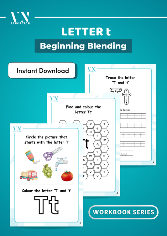 Letter t Phonics Worksheets | Beginning Blending Activities