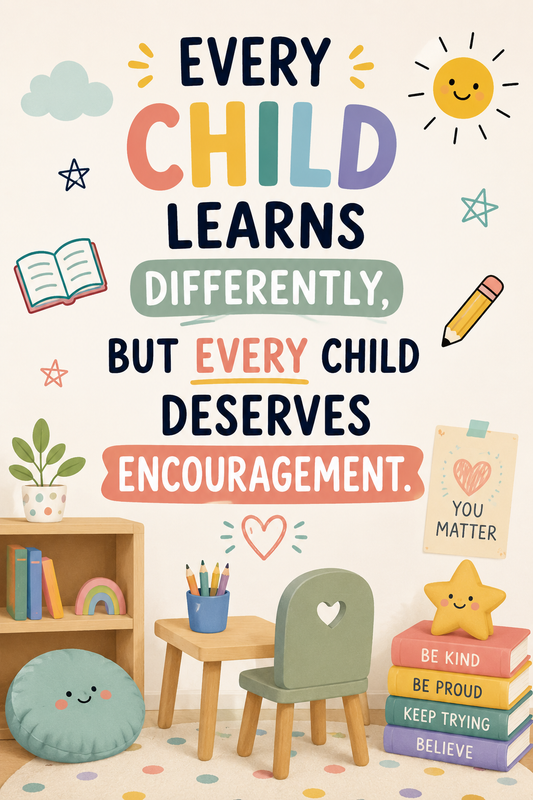 Every Child Learns Differently Poster | Inclusive Classroom Wall Art